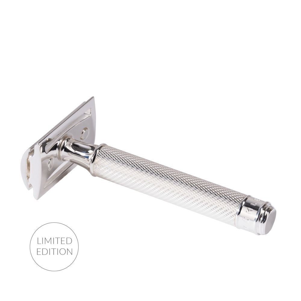 MÜHLE Traditional Safety razor, closed comb, handle made of silver (925) (Limited Edition)