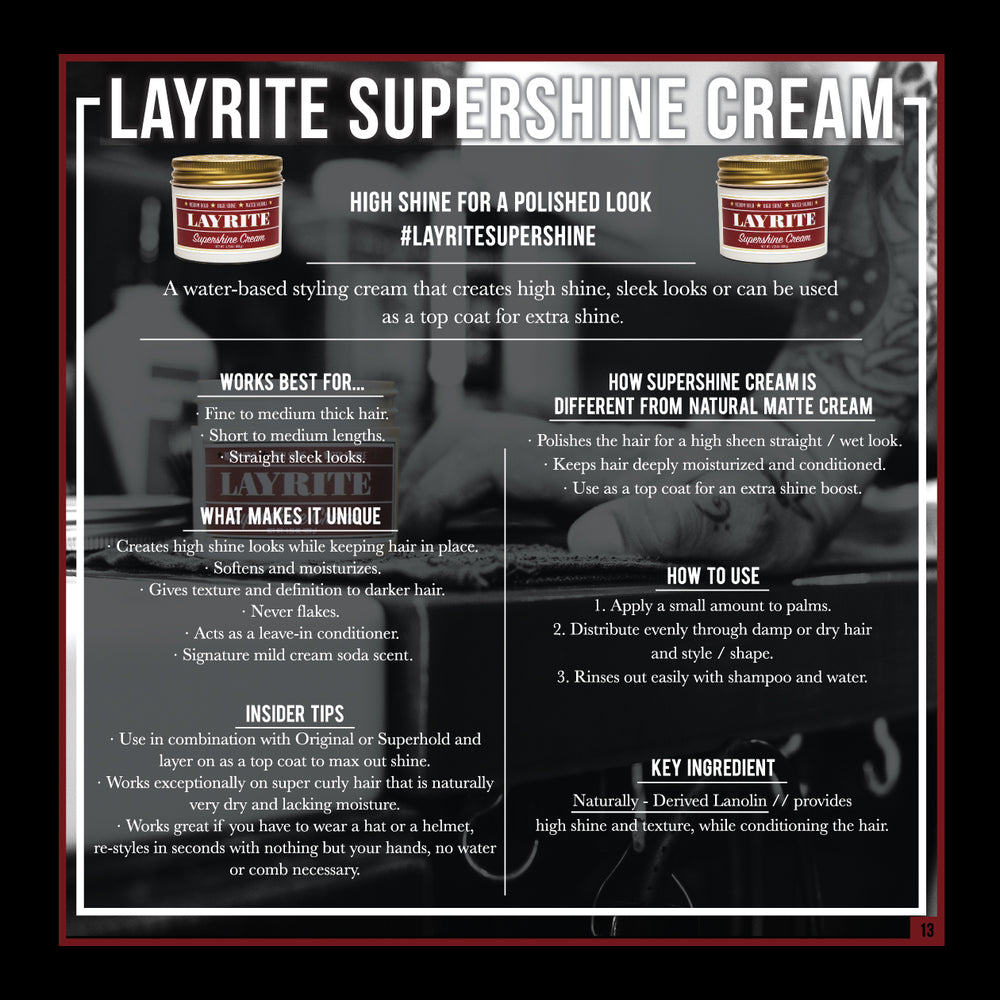 Layrite Deluxe Supershine Hair Cream