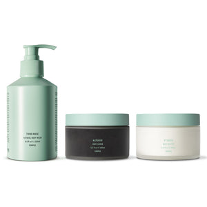 Corpus Pampering Bundle - Third Rose Body Wash, Katrafay Body Scrub and Nº Green Body Butter