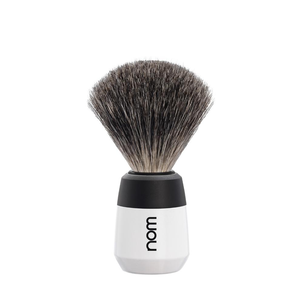 nom Max, Plastic White, Shaving Brush