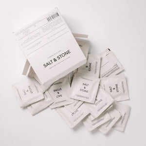 Salt & Stone Cleansing Facial Wipes | 10% off first order | Free express shipping and samples