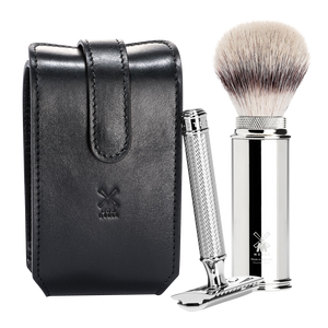 MÜHLE TRAVEL - Travel Shaving Set with Leather Pouch