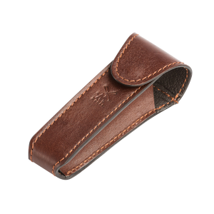 
            
                Load image into Gallery viewer, TRAVEL - Leather Pouch for Traditional Safety Razor
            
        